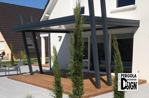 GRANDE PERGOLA BIOCLIMATIQUE DESIGN ALSACE